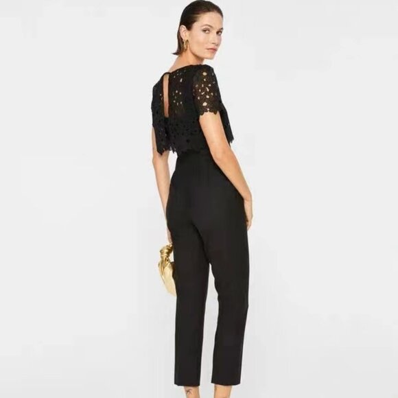 Lace Layered Jumpsuit - Black - Picture 6 of 6